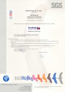 Novallia's Qualiopi certificate