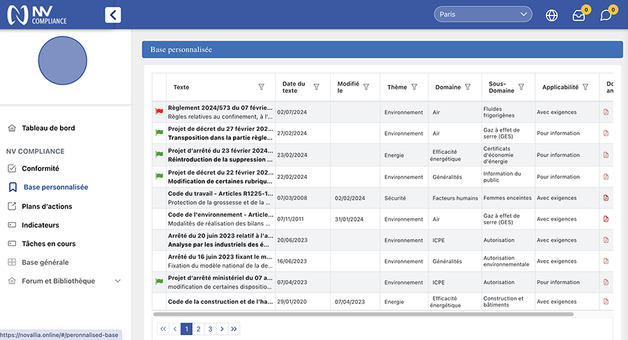 Capture d'écran de NV COMPLIANCE