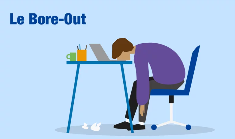 Personne en bore-out au bureau
