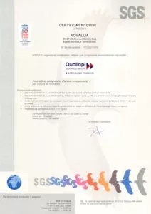 Novallia's Qualiopi certificate