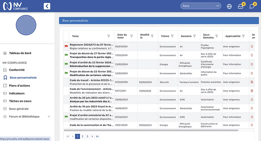 Capture d'écran de NV COMPLIANCE